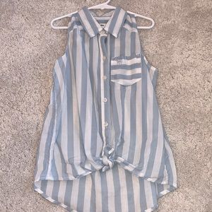 Abercrombie Girls Sleeveless Front Tie Shirt